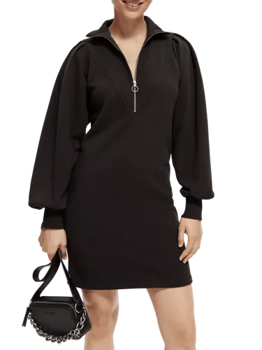 Half-zip sweat dress with puffed sleeves - Größe XS - Multicolor - Frau - Kleid - Scotch & Soda