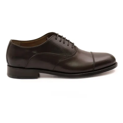 Handgefertigte dunkelbraune Oxford-Schuhe Calpierre