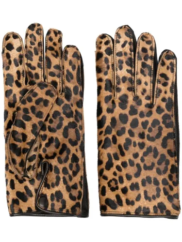 Handschuhe mit Leoparden-Print