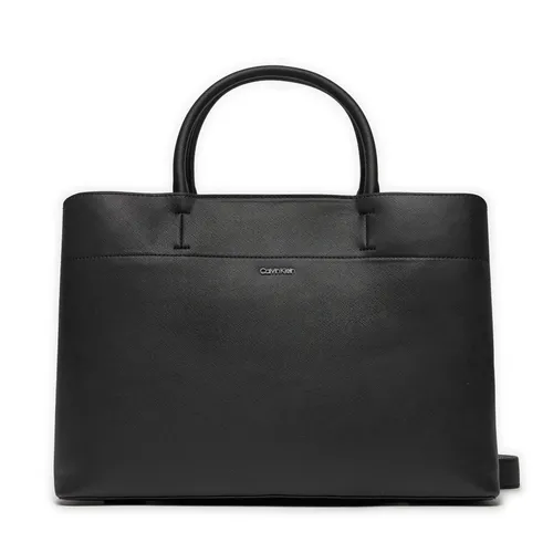 Handtasche Calvin Klein Business Large Tote_Saffiano K60K611674 Ck Black/Sand Pebble BEH