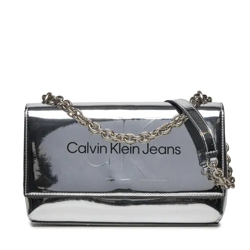 Handtasche Calvin Klein Jeans Sculpted Ew Flap Conv25 Mono S K60K611856 Silver 0IM
