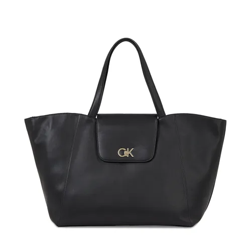 Handtasche Calvin Klein Re-Lock Shopper W/Flap K60K611052 Ck Black BAX