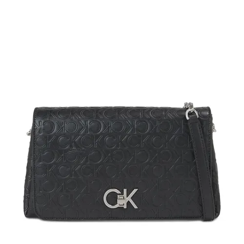 Handtasche Calvin Klein Re-Lock Shoulder Bag Md - Emb K60K611061 Ck Black BAX