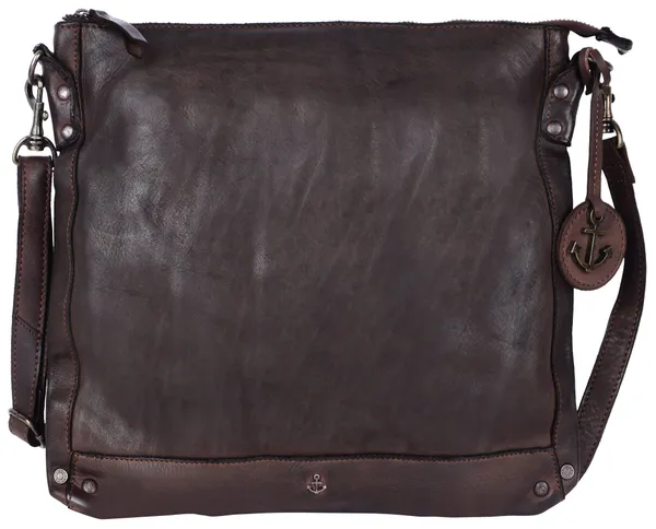 Handtasche HARBOUR 2ND "Vera2" Gr. B/H/T: 30 cm x 28 cm x 8 cm, braun (brown) Damen Taschen Handtaschen Anker Anhänger
