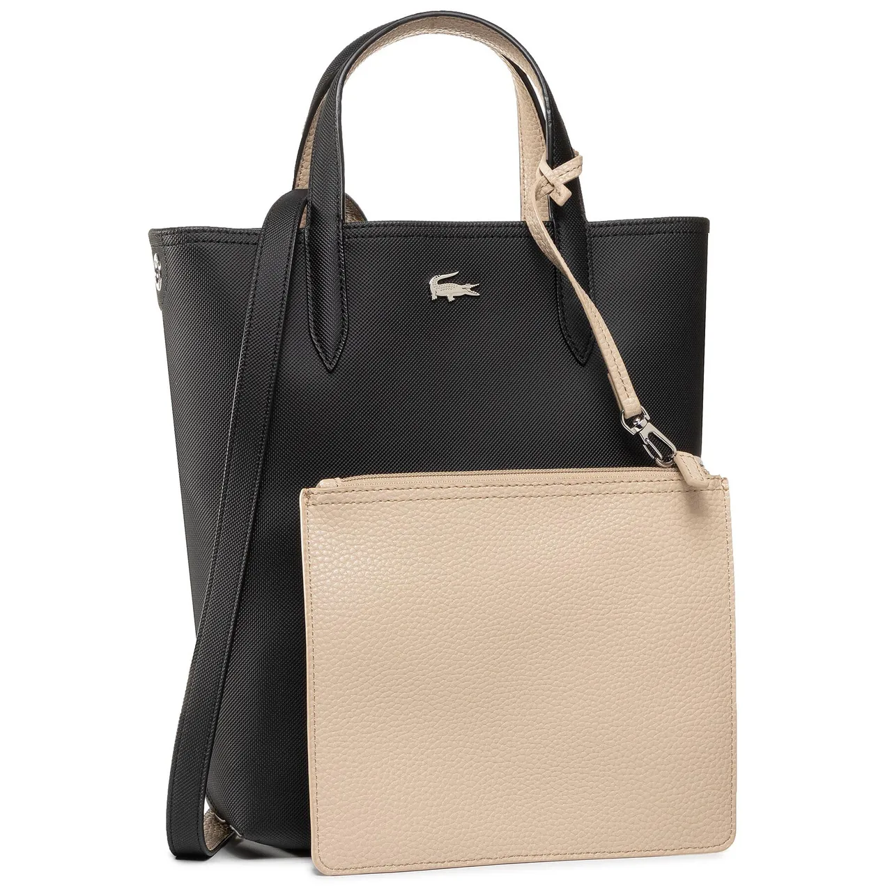 Handtasche Lacoste Vertical Shopping Bag NF2991AA Black. Warm Sand A91