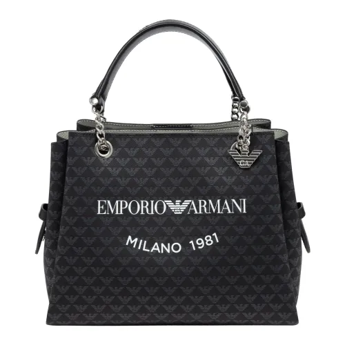 Handtasche mit Verstellbarem Riemen und Logo-Muster Emporio Armani