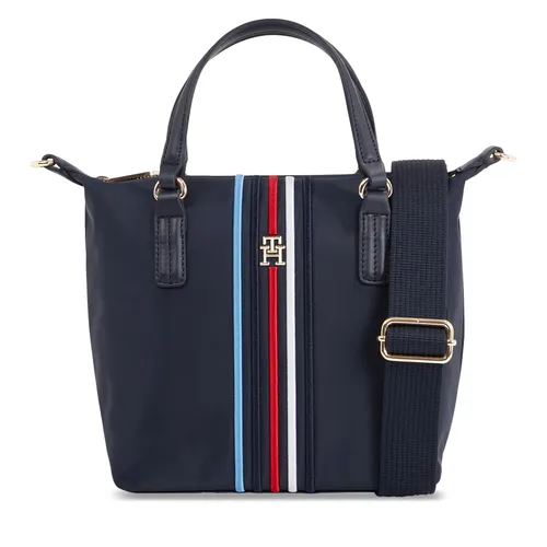 Handtasche Tommy Hilfiger Poppy Small Tote Corp AW0AW15986 Space Blue DW6