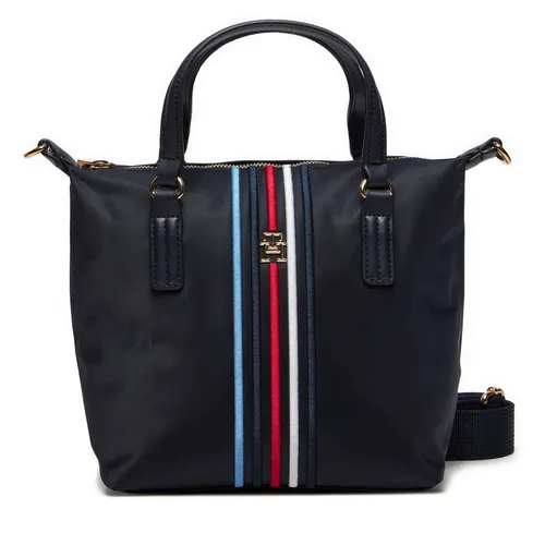 Handtasche Tommy Hilfiger Poppy Small Tote Corp AW0AW15986 Space Blue DW6