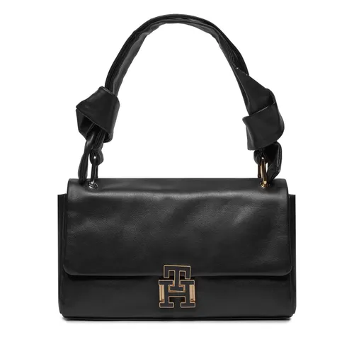 Handtasche Tommy Hilfiger Pushlock Leather AW0AW15685 Black BDS