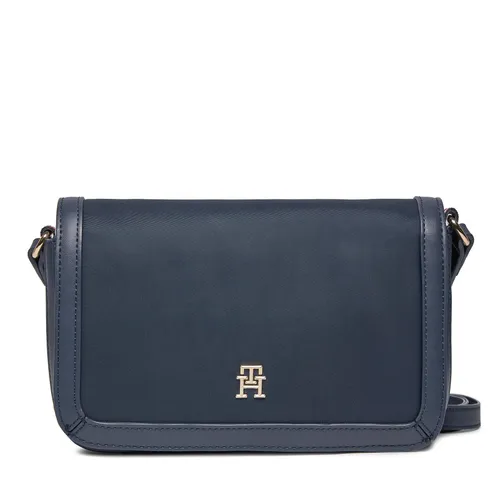 Handtasche Tommy Hilfiger Th Essential S Flap Crossover AW0AW15700 Space Blue DW6