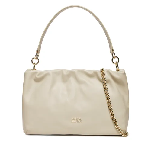 Handtasche Tommy Hilfiger Th Luxe Soft Leather Shoulder AW0AW16203 Cream 0F9