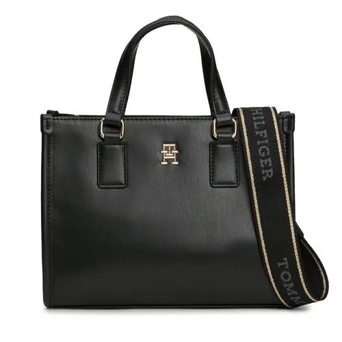 Handtasche Tommy Hilfiger Th Monotype Mini Tote AW0AW15977 Black BDS