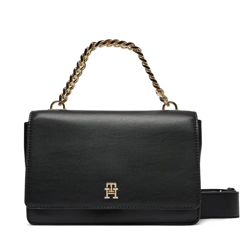 Handtasche Tommy Hilfiger Th Refined Med Crossover AW0AW15725 Black BDS