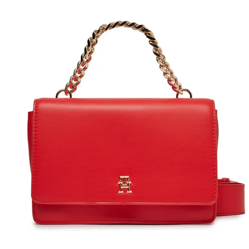 Handtasche Tommy Hilfiger Th Refined Med Crossover AW0AW15725 Fierce Red XND