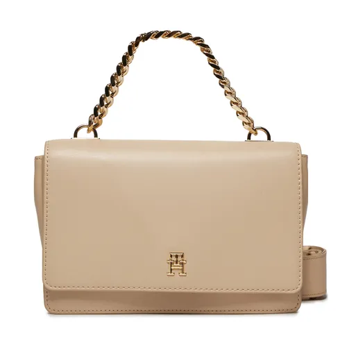 Handtasche Tommy Hilfiger Th Refined Med Crossover AW0AW15725 White Clay AES