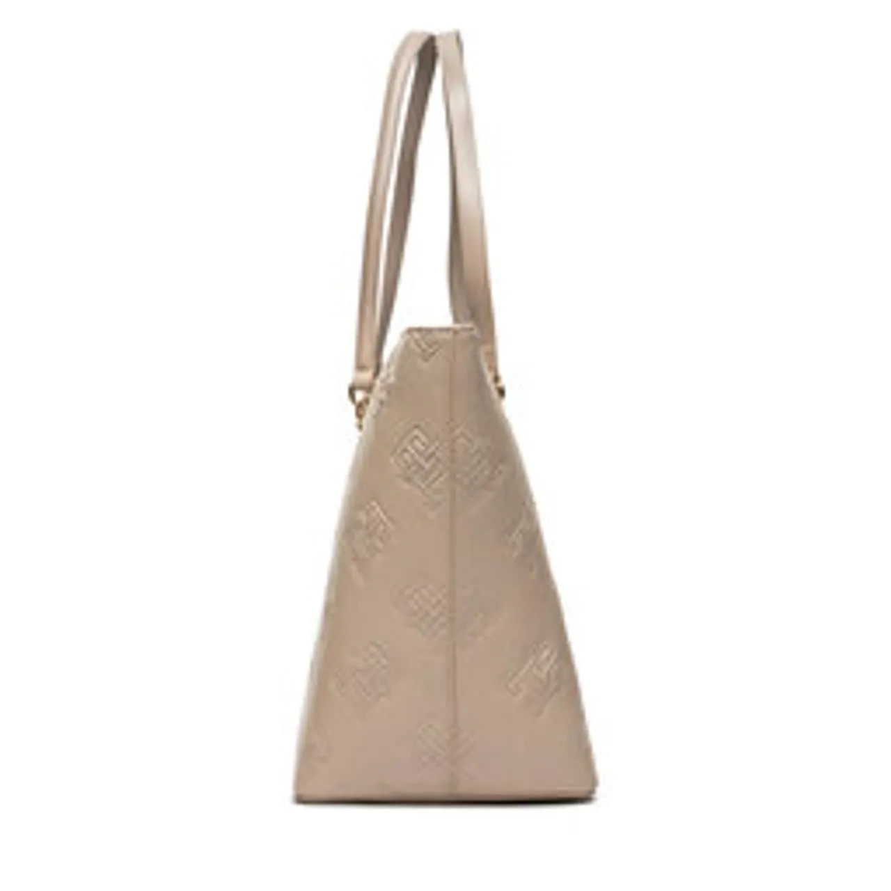 Handtasche Tommy Hilfiger Th Refined Tote Mono AW0AW15726 Smooth Taupe PKB