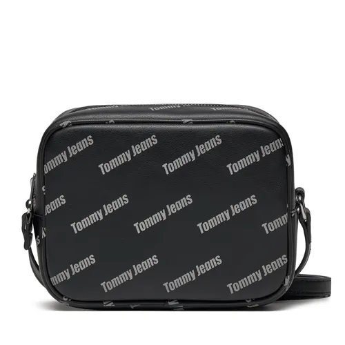 Handtasche Tommy Jeans Tjw Must Camera Bag Aov Print AW0AW15645 Black Allover Print 0GJ