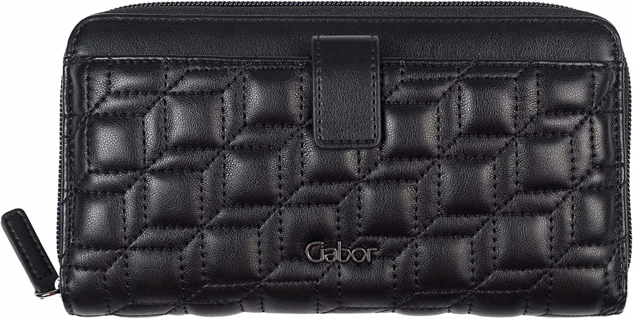Handtaschen schwarz HELLA, Long zip wallet XL, bla -