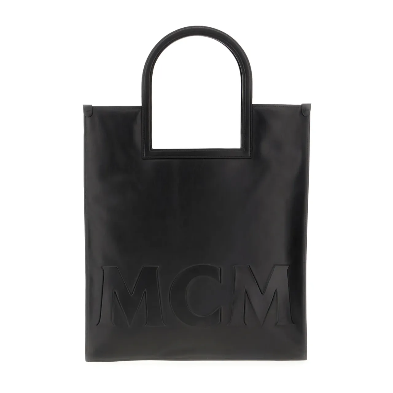 Handtaschen,Schwarze Leder Aren Einkaufstasche MCM