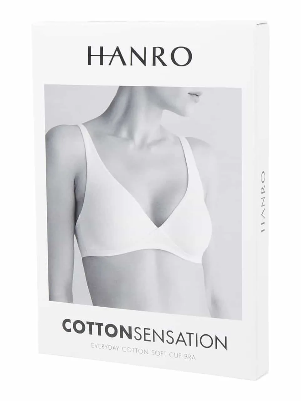 Hanro Bralette mit Stretch-Anteil Modell 'Cotton Sensation' in Black