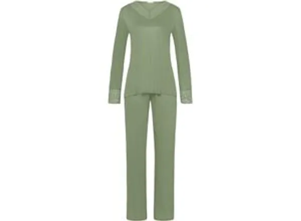 Hanro Pyjama Damen Jersey, grün