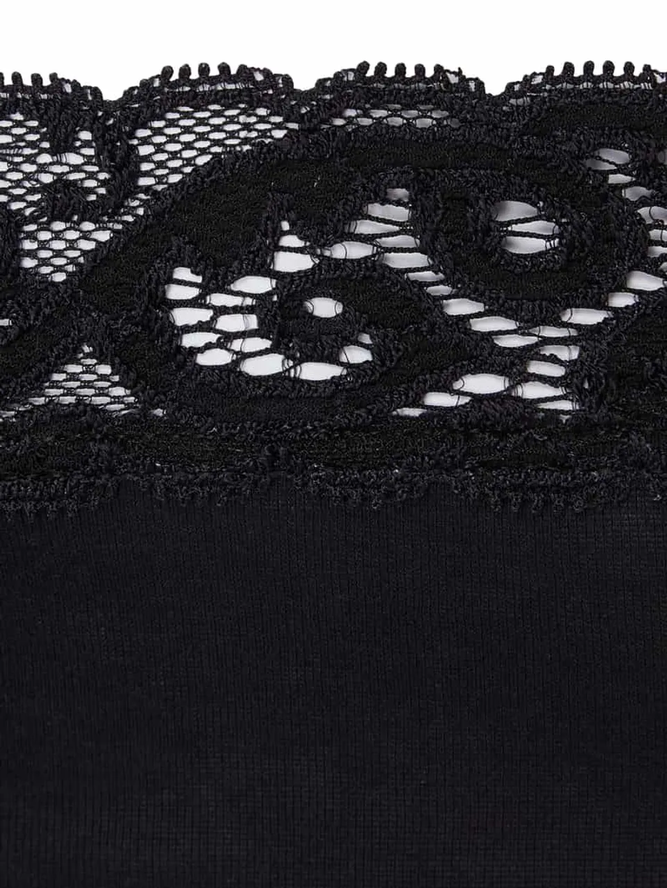 Hanro Slip aus Baumwolle mit Spitze Modell Moments in Black