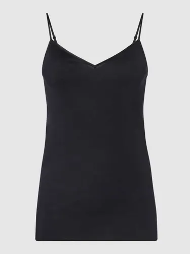 Hanro Unterhemd mit Spaghettiträgern - nahtlos Modell Cotton Seamless in Black