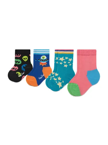Happy Socks 4er-Set hohe Kindersocken XKSPC09-0200 Bunt