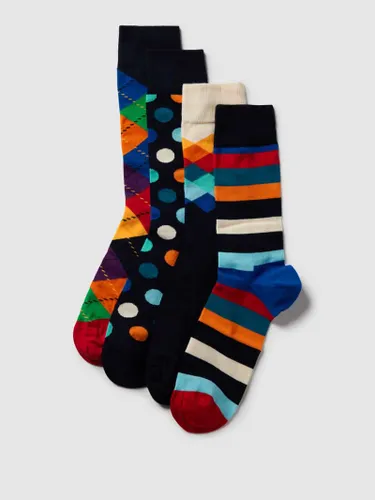 Happy Socks Socken im 4er-Pack Modell '4-Pack Multi-color Socks' in Dunkelblau