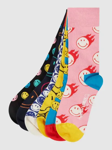 Happy Socks Socken im 6er-Pack mit Smiley®-Muster in Gelb