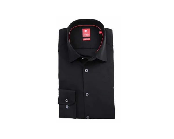 Hatico Businesshemd schwarz comfort fit (1-tlg., keine Angabe)