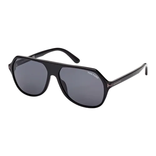 Hayes Sonnenbrille in Shiny Black/Grey Tom Ford