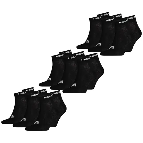 HEAD Herren Damen Unisex Quarter Kurzschaft Sport Socken - 6er 9er 12er Multipack