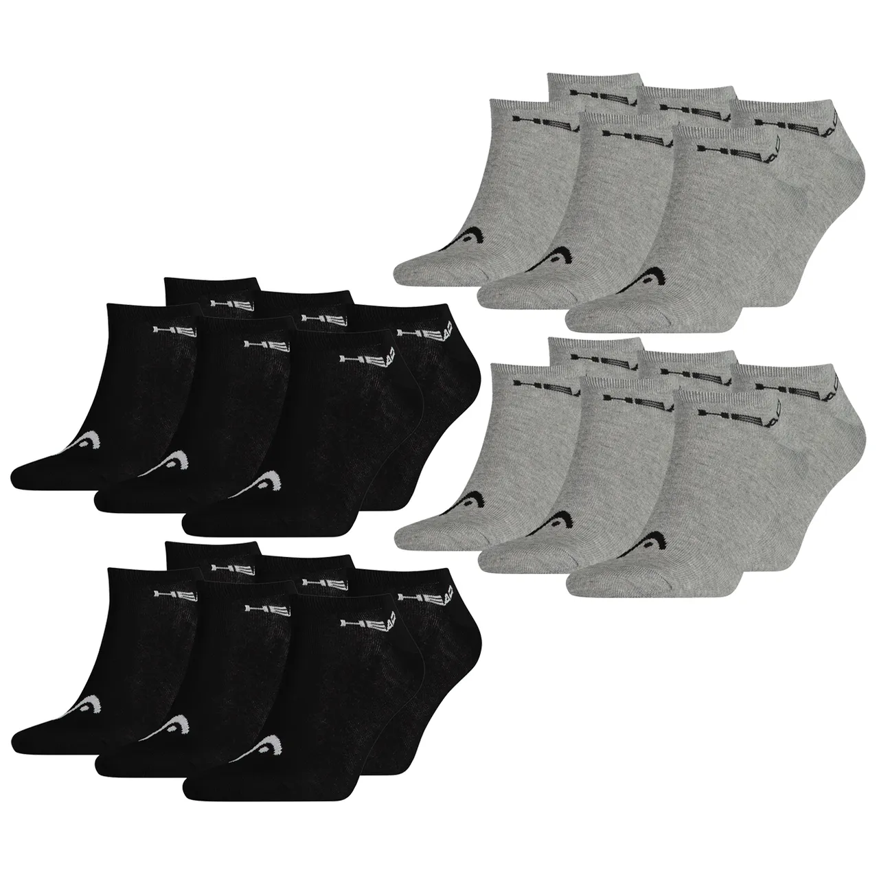 HEAD Herren Damen Unisex Sneaker Basic Sport Socken - 6er 9er 12er Multipack