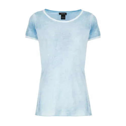 Hellblaues Baumwoll-T-Shirt für Frauen Avant Toi