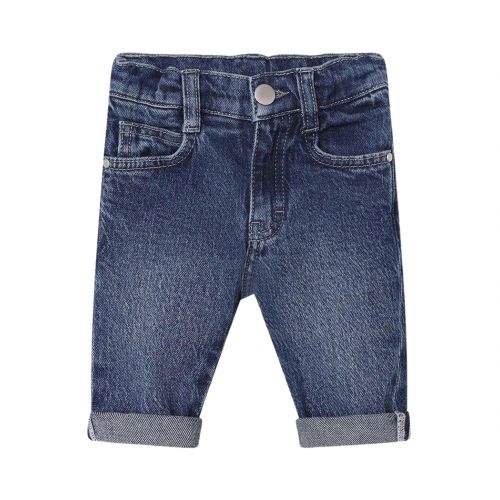 Helle Elastische Jeans aus Denim mit Kontrastnähten und Umgeschlagenem Saum Hugo Boss