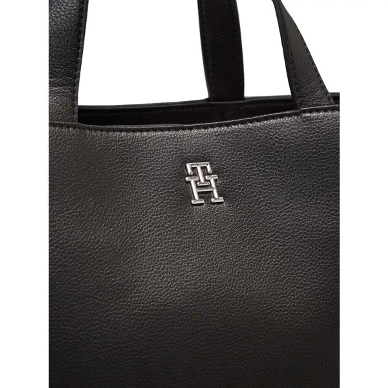 Henkeltasche TOMMY HILFIGER "TH ESSENTIAL SC WORKBAG" Gr. B/H/T: 38 cm x 27,5 cm x 12 cm, schwarz (black) Damen Taschen Handtaschen