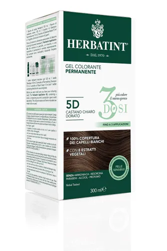 Herbatint Permanentes Farbgel 3Dosis - 5D Hellbraun Gold