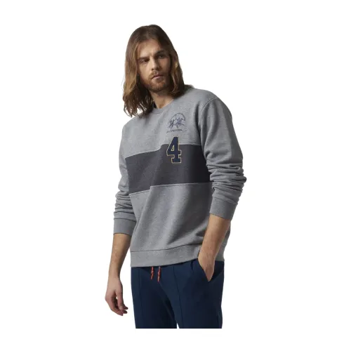 Herren Baumwoll-Sweatshirt mit gesticktem Logo La Martina