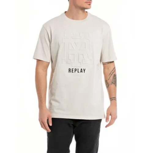 Herren Baumwoll T-Shirt,Herren T-Shirt aus 100% Baumwolle Replay