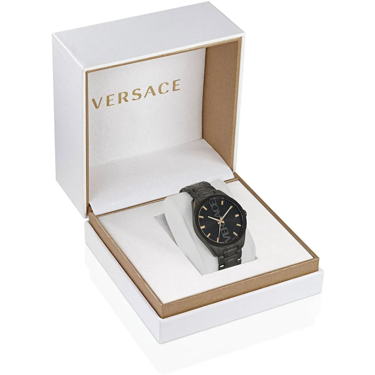Herren Edelstahl V-Vertical Uhr Versace