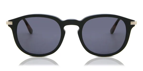 Herren Oval Vollrand Plastik Schwarze Sonnenbrillen - SmartBuy Collection