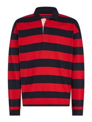 Herren Poloshirt BLOCK STRIPED RUGBY Relaxed Fit Langarm
