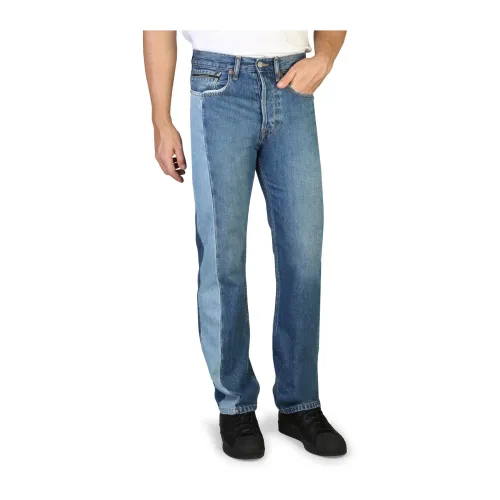 Herren Regular Fit Jeans mit Knopfverschluss Calvin Klein