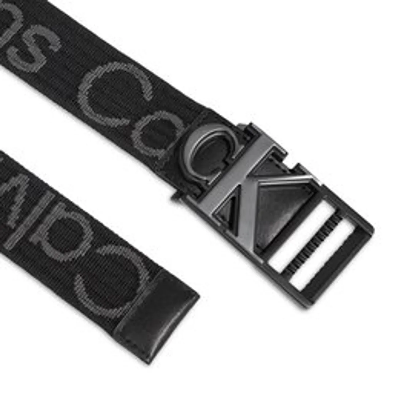 Herrengürtel Calvin Klein Jeans Monogram Slider Webbing Belt35Mm K50K511819 Black/Pinstripe Grey 01R