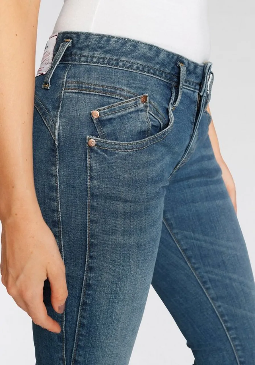 Herrlicher Slim-fit-Jeans GINA SLIM POWERSTRETCH mit seitlichem Keileinsatz