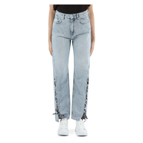 High Rise Straight Jeans mit Fünf Taschen Karl Lagerfeld
