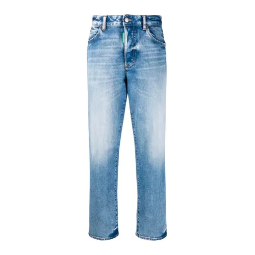 High-Waisted Straight-Leg Jeans Dsquared2