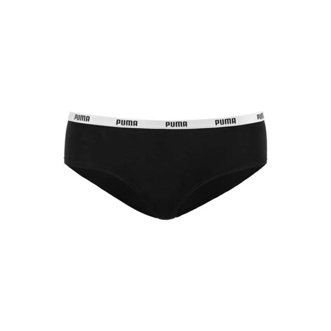 Hipster PUMA Gr. XL, grau (grau,schwarz, weiß) Damen Unterhosen Puma mit elastischem Logobündchen