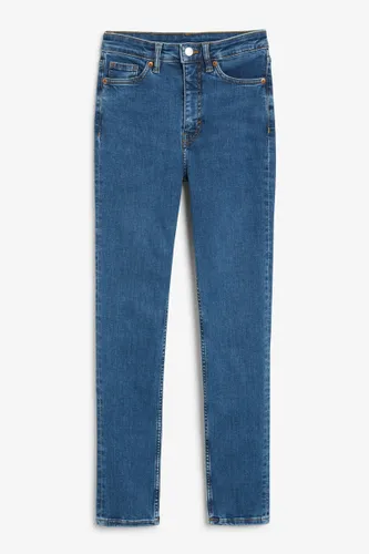 Hoch Sitzende Jeans Jin Mit Flexibler Passform - Blau